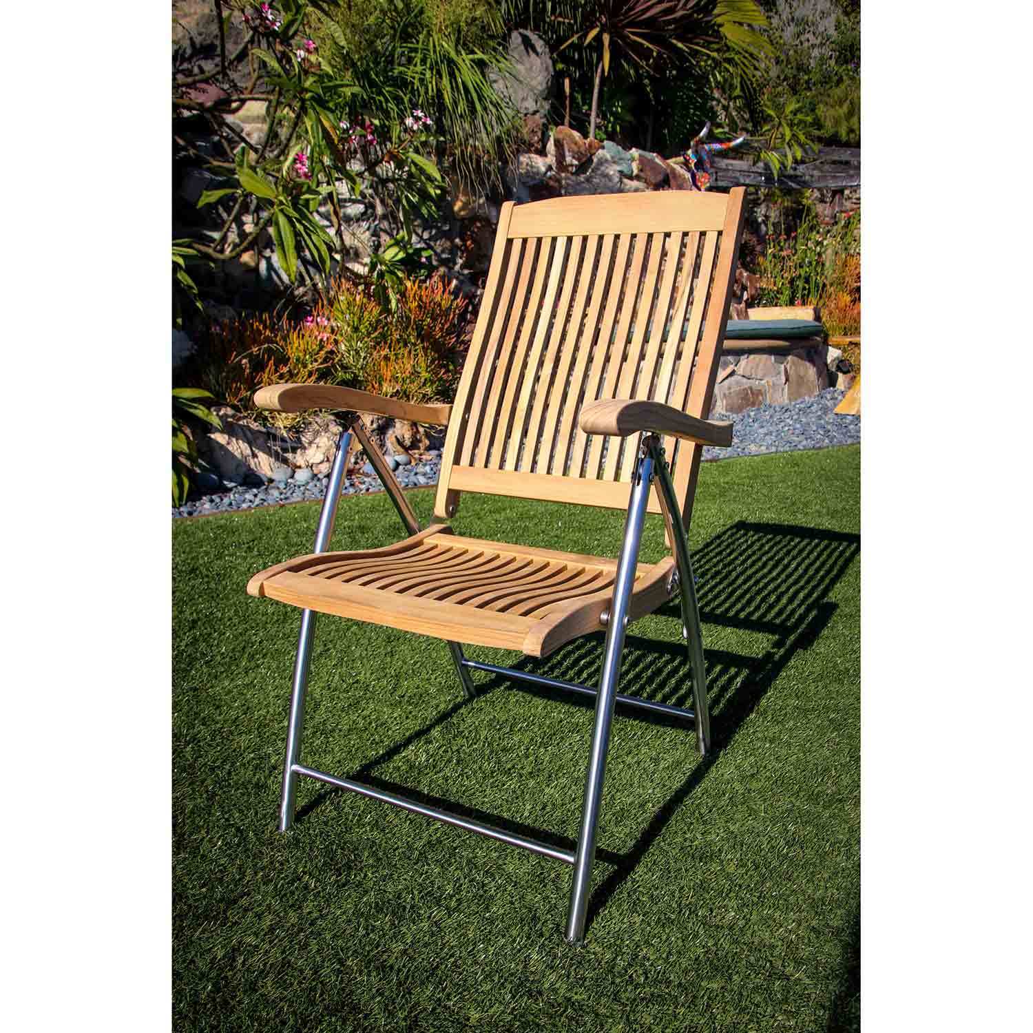 SEATEAK Windrift Teak Folding Deck Chair | West Marine