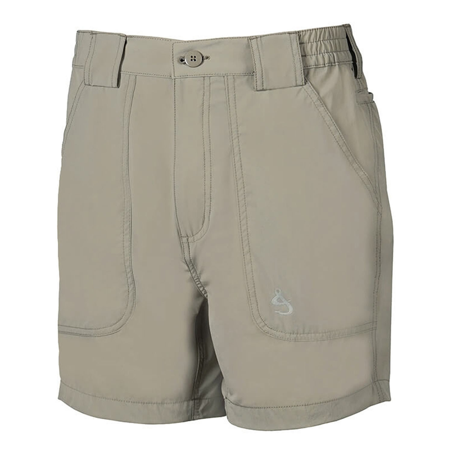 Hook & Tackle Men's Beer Can Island 4-Way Stretch Short - 32 - Khaki