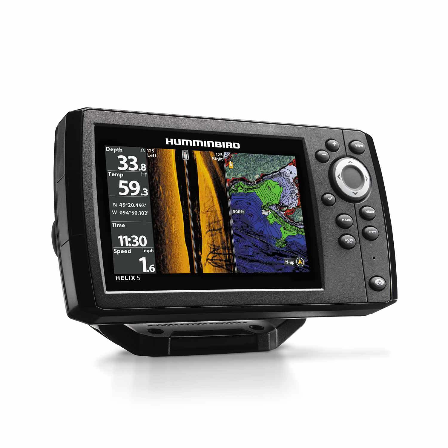 Helix SI GPS G2 Fishfinder/Chartplotter with Transom Mount Transducer and UniMap Charts | West Marine