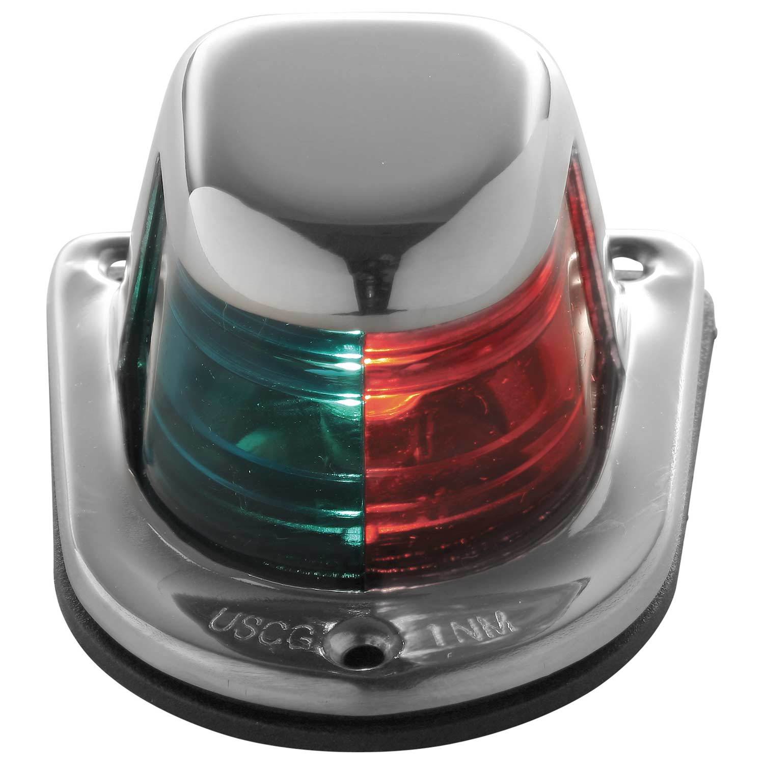 Attwood Bi-Color Combination Sidelight, Chrome Plated Zamak - 12 V