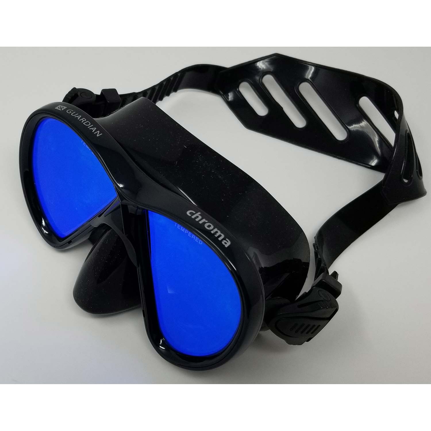 Chroma HD Black/Gold Mirror adult Mask by Guardian Scuba | Paddle & Water Sports at West Marine