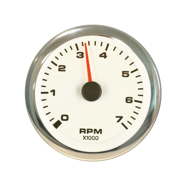 SIERRA White Premier Pro Series Tachometer/Hourmeter, 7000 rpm, O/B  Alternator & 4-Stroke Gas Engines