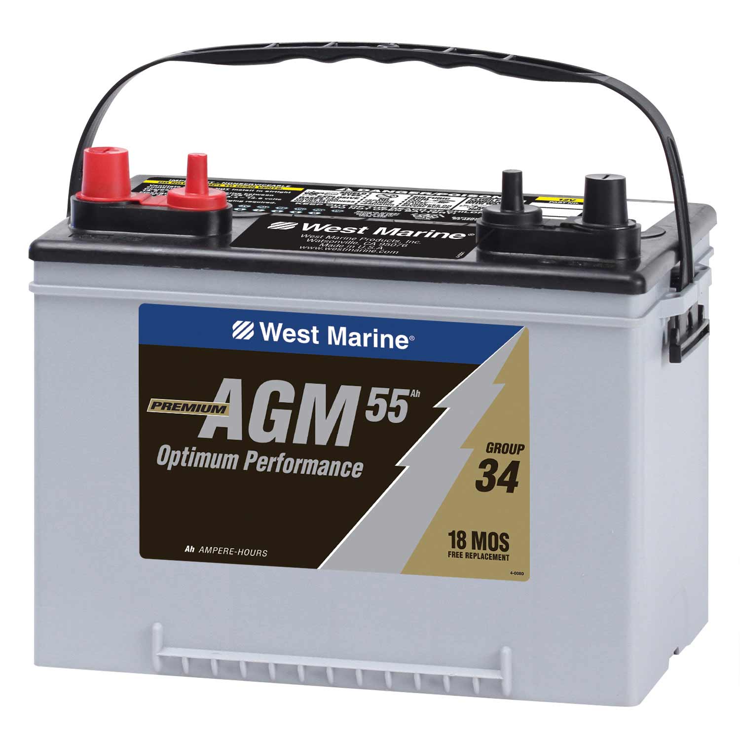 Marine store cranking battery