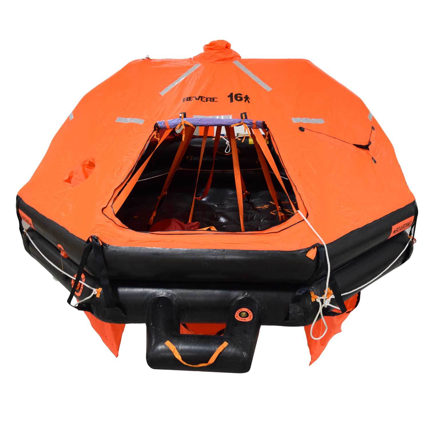 REVERE SURVIVAL USCG/SOLAS Davit Launched, 16-Person Life Raft, A Pack ...