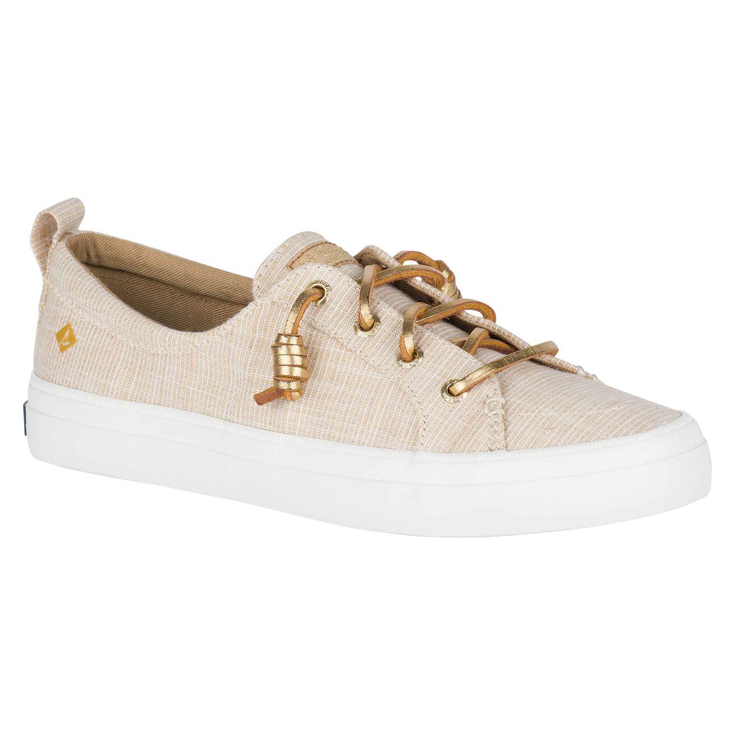 sperry crest vibe metallic gold