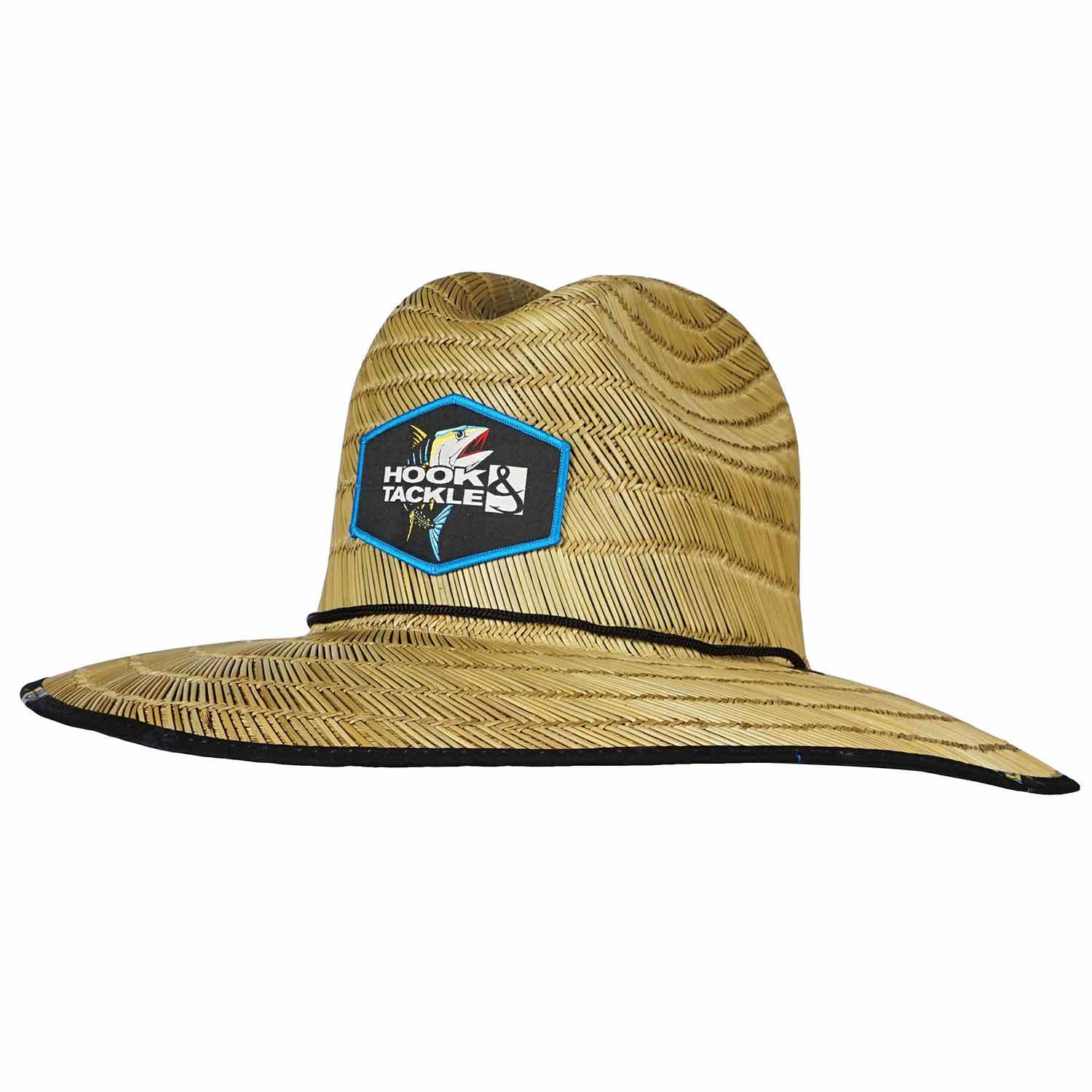 Hook & Tackle American Lifeguard | Fishing Stretch Fit | Straw Hat