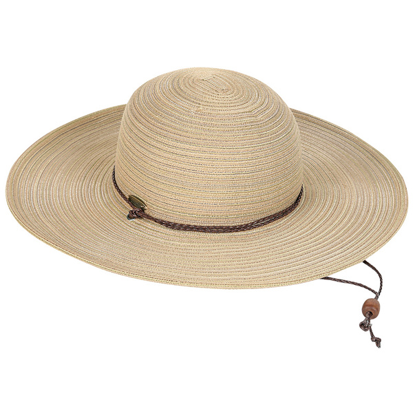 Women's Large Brim Paper Braid Hat with Chin Cord | West Marine