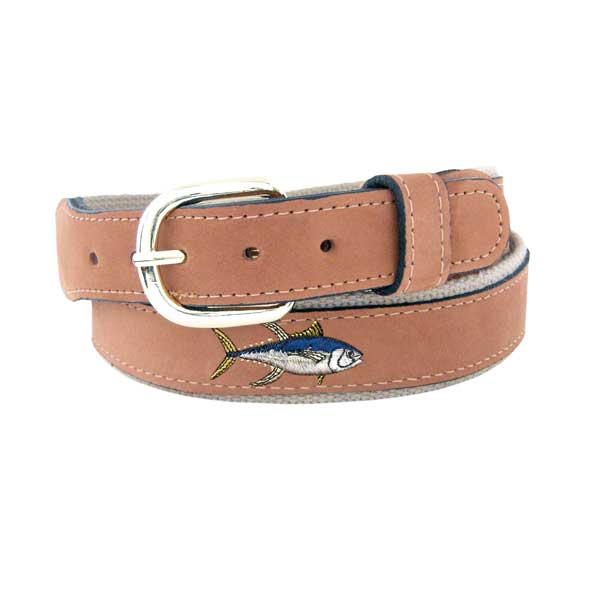 WEST MARINE Men's Yellow Fin Tuna Embroidered Belt | West Marine