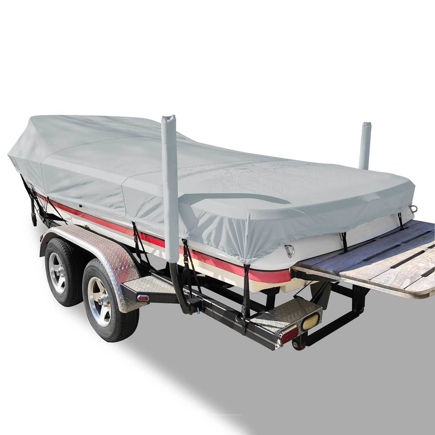 19 feet Trailerable Fishing Bass tournament ski Boat Cover Grey