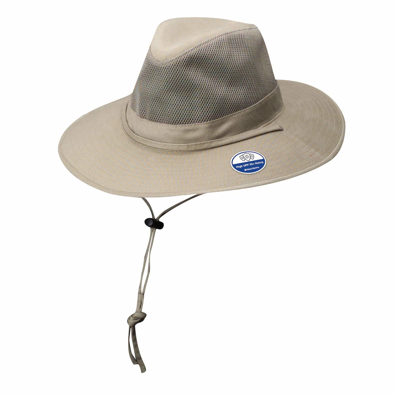 Men's UV Pro Vented Safari Hat by West Marine Khaki | Clothing, Shoes & Accessories at West Marine