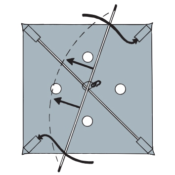 Basic Kite For Light- Med. W/ 2 Set Spars By Aftco