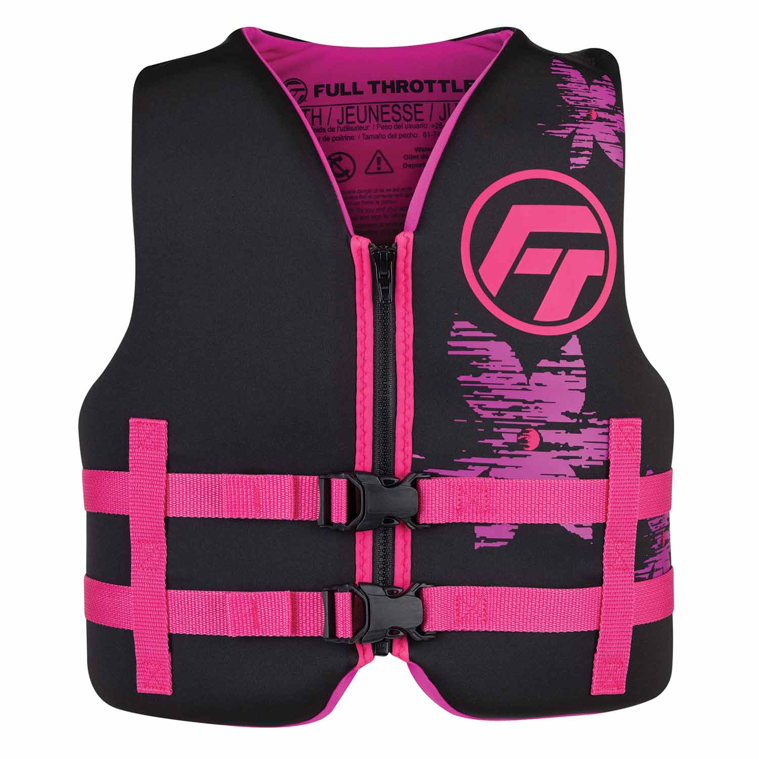 FULL THROTTLE Neo Rapid Dry Flex-Back Life Vest, Child to Youth