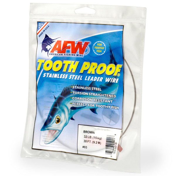 AFW Tooth Proof Stainless Steel Single Strand Leader Wire