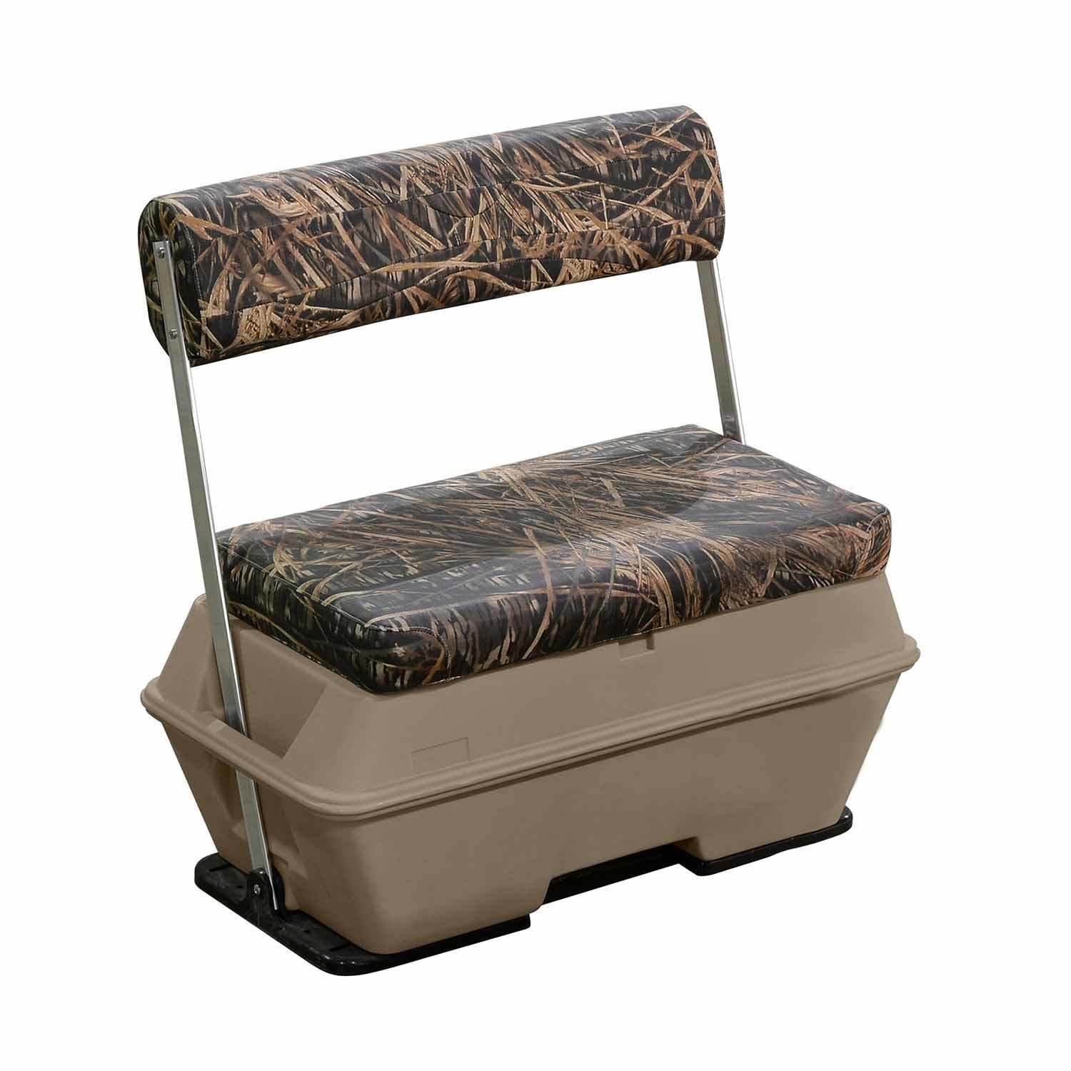 WISE SEATING Scout Series 70 Quart Swingback Camo Pontoon Cooler