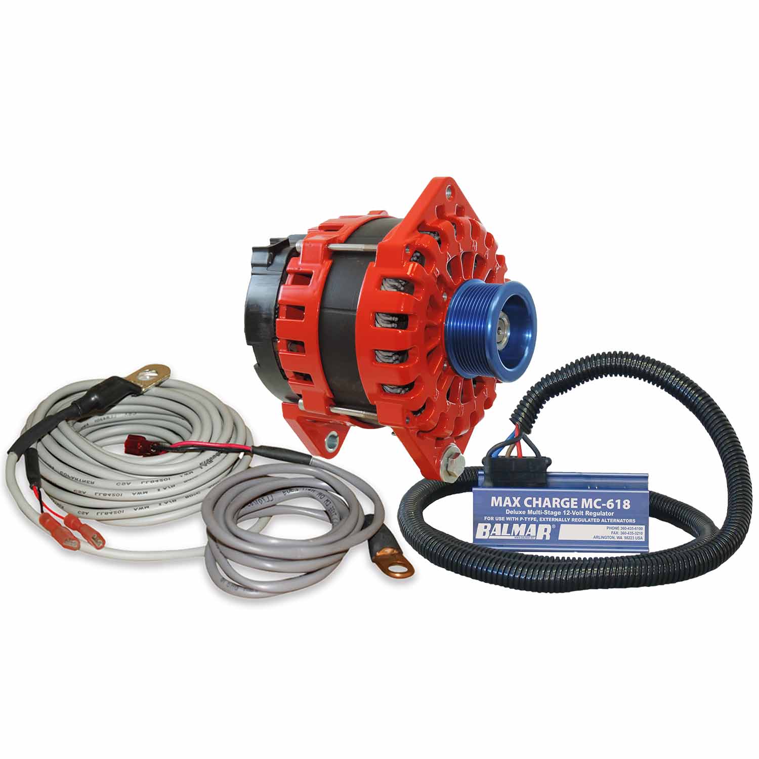 XT-Series 250 Amp/12 Volt DF,J10 Alternator Kit with Max Charge Regulator