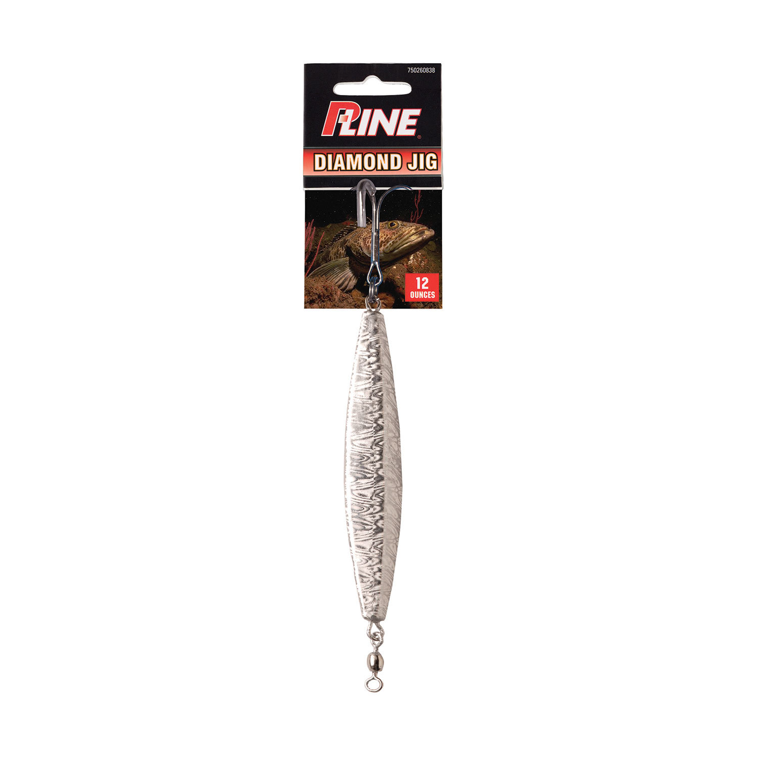 P-LINE Diamond Bar Fishing Jig, 6 oz.