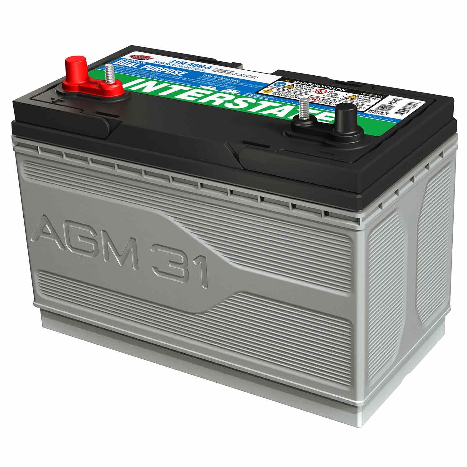 Group 31M Dual Purpose AGM Battery, 100 Amp Hours