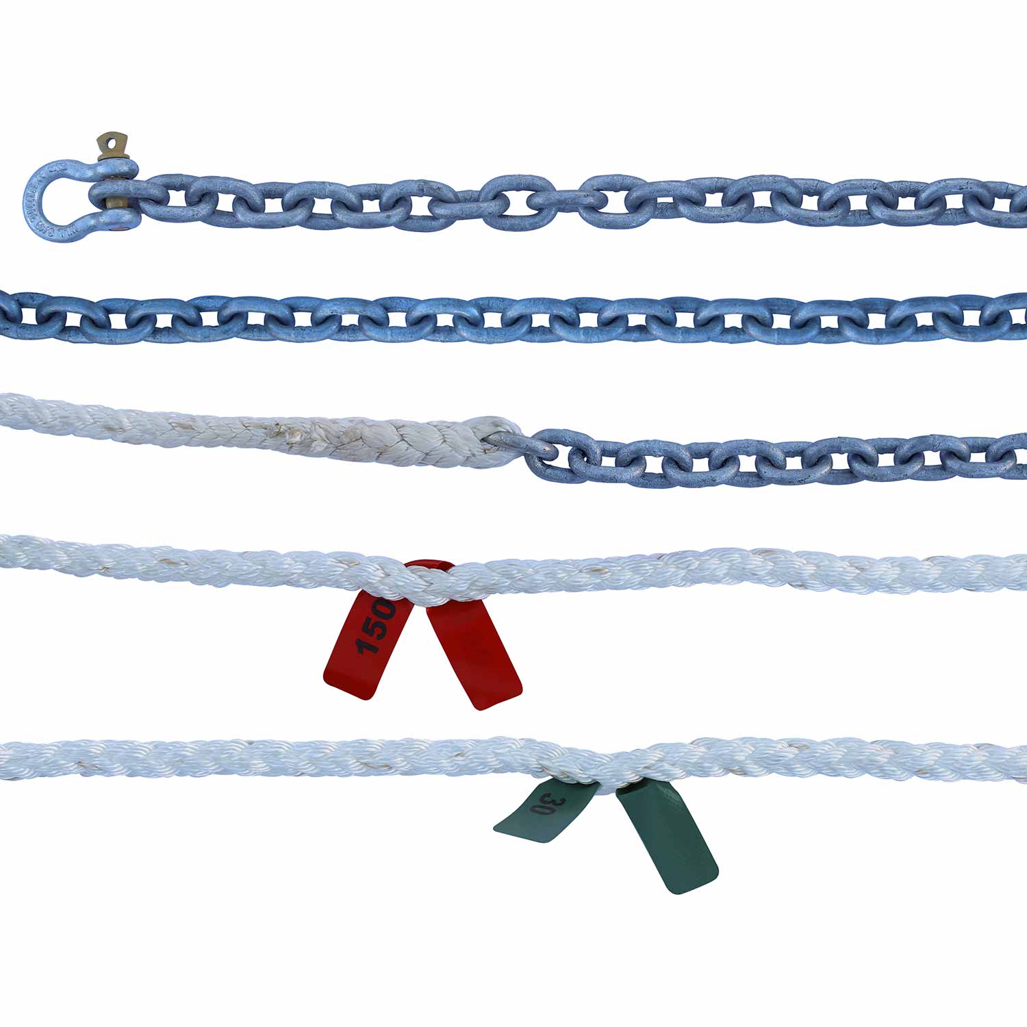 Anchor Chain and Rope Kit (8 Strand)