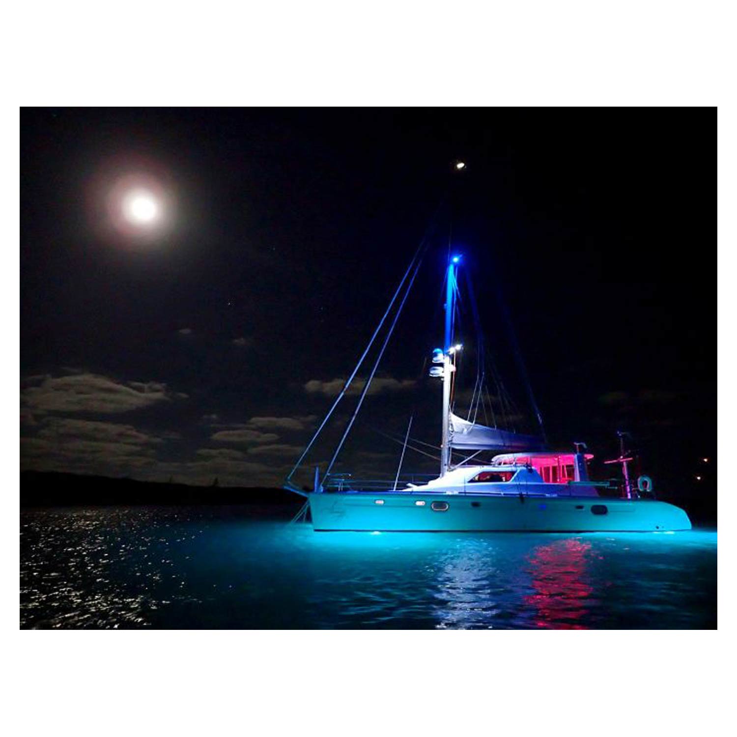 Full Spectrum Waterproof Underwater LED Boat Lights Marine 26k Lumen P