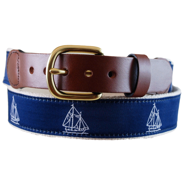 LEATHER MAN Men's Schooner Leather Tab Belt | West Marine