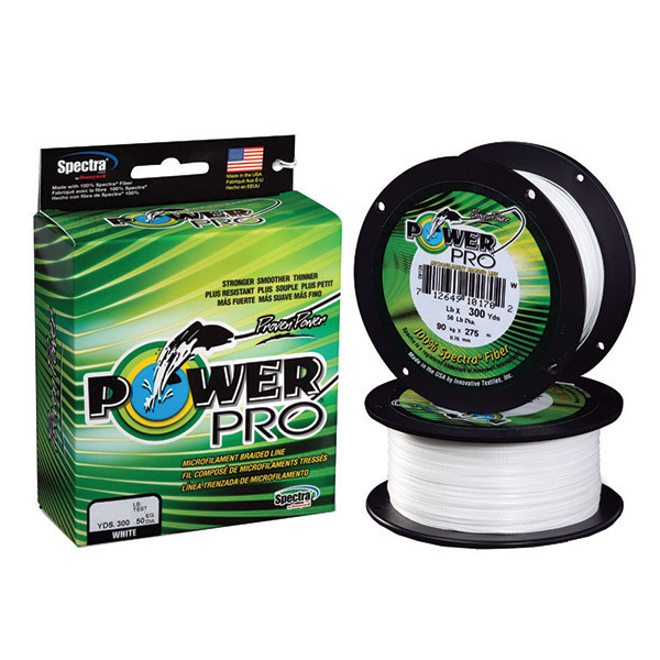 POWER PRO Spectra Braided Fishing Line, White, 300 yds.
