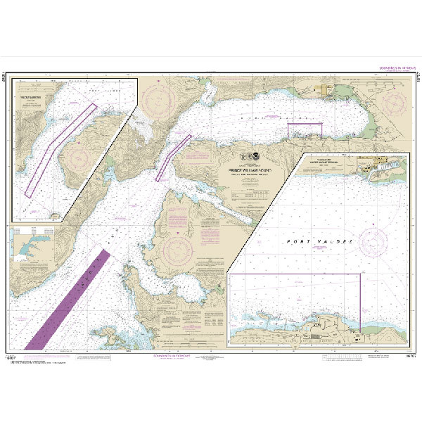 MAPTECH 16707 NOAA Nautical Chart Prince William SoundValdez Arm and