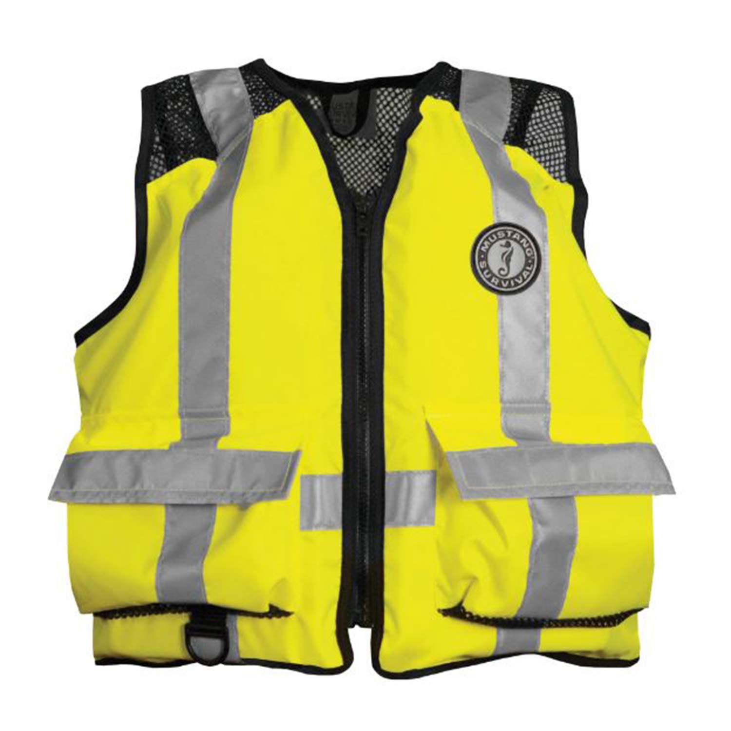 MUSTANG SURVIVAL High Visibility Industrial Mesh Vest, 5XL | West