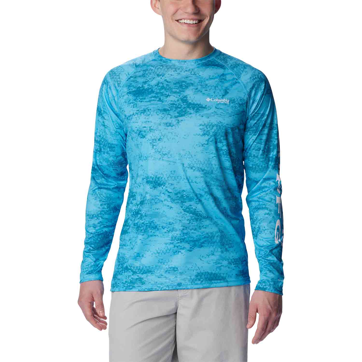 Reel Life Men's Long Sleeve Trolling Performance T-Shirt - Blue Tint - XL