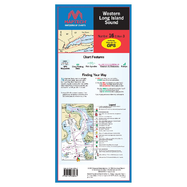 Western Long Island Sound Waterproof Chart, 3rd Edition | West Marine