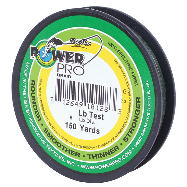 Power Pro Spectra Braided Fishing Line, 65lb, 150yds, Green 