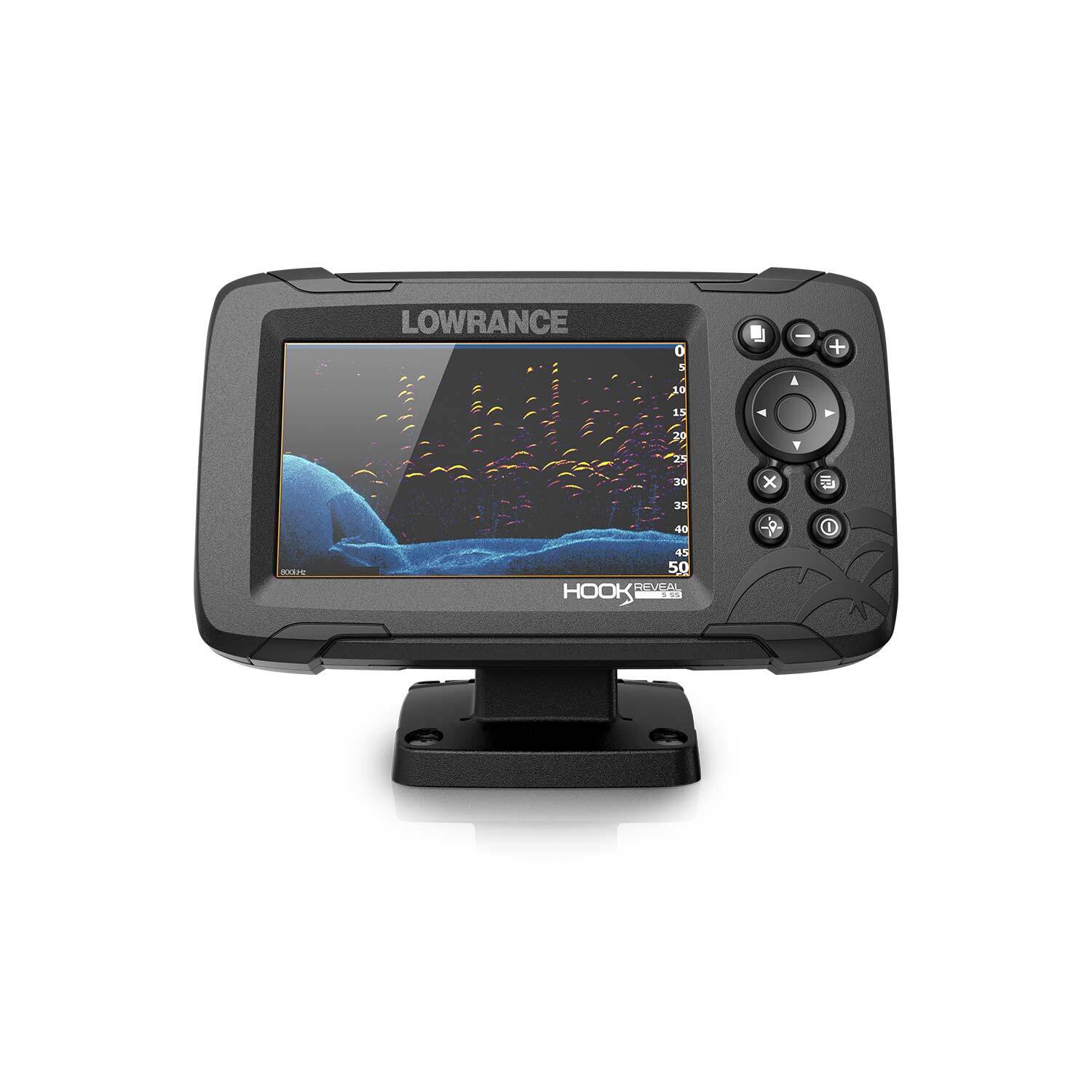 LOWRANCE HOOK Reveal 5 Fishfinder/Chartplotter Combo with SplitShot  Transducer and C-MAP Contour Plus Charts