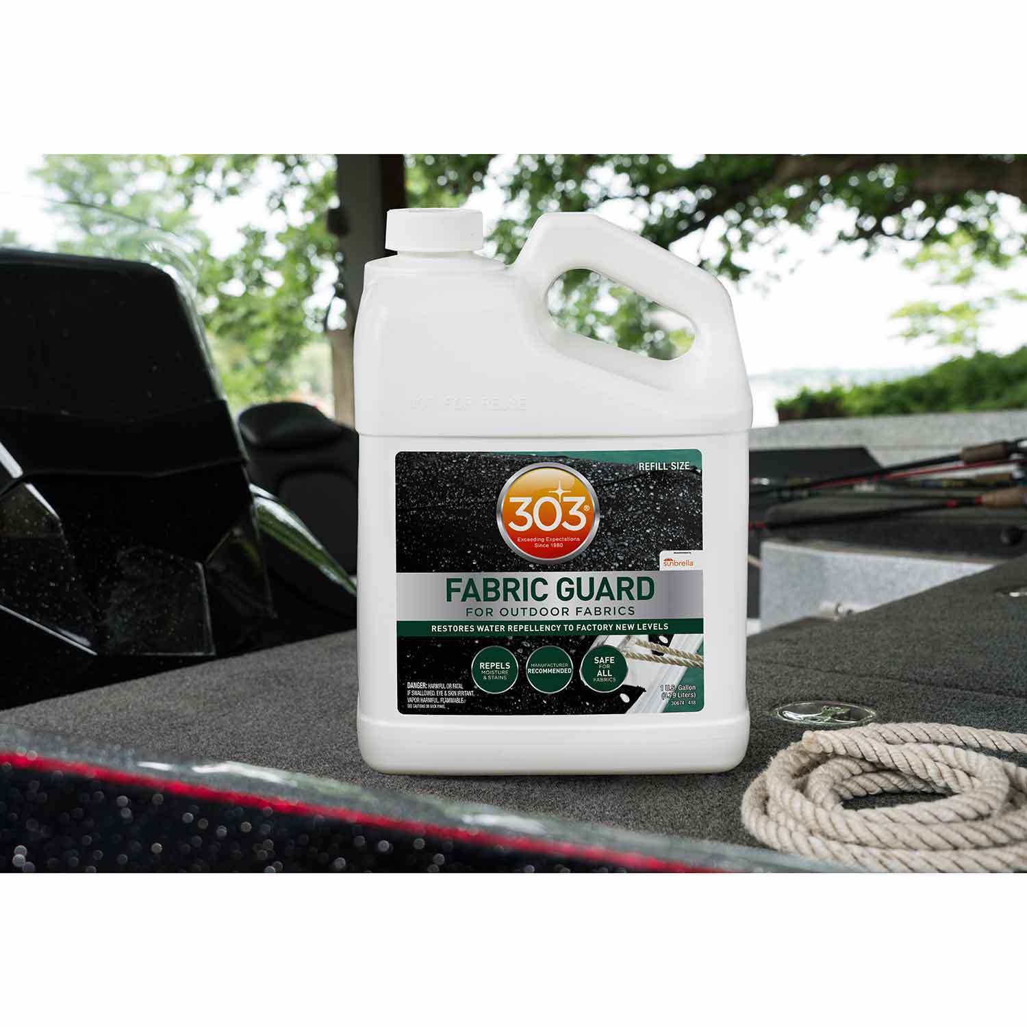 303 Marine Fabric Guard - Restores Water and Stain Repellency to Factory New Levels, Simple and Easy to Use, Manufacturer Recommended, Safe for All