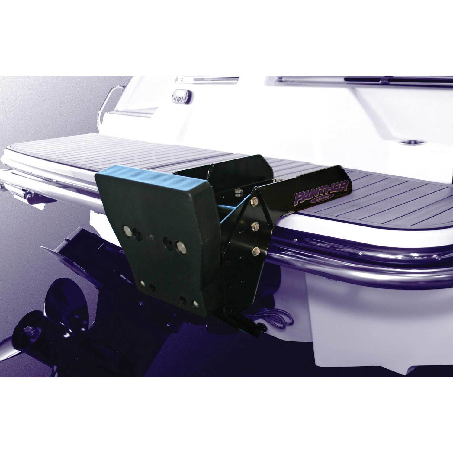 Swim Platform Outboard Motor Bracket, Powder-Coat Aluminum, Max. 20hp, Max.  195lb.