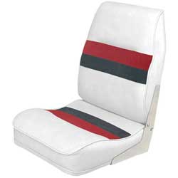WISE SEATING Fold-down Seat, White/Red/Charcoal