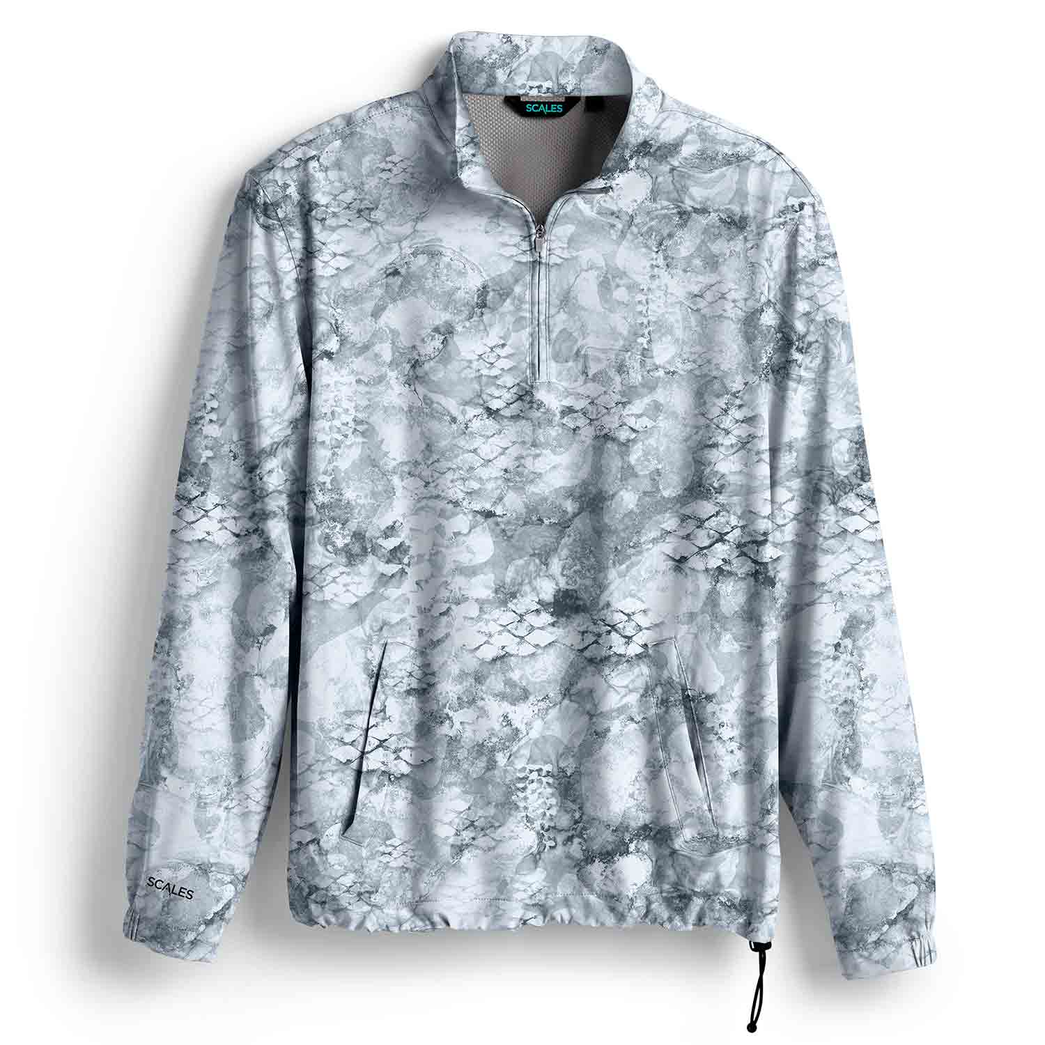 Scales Sail Camo Long Sleeve Performance in Light Blue Size S