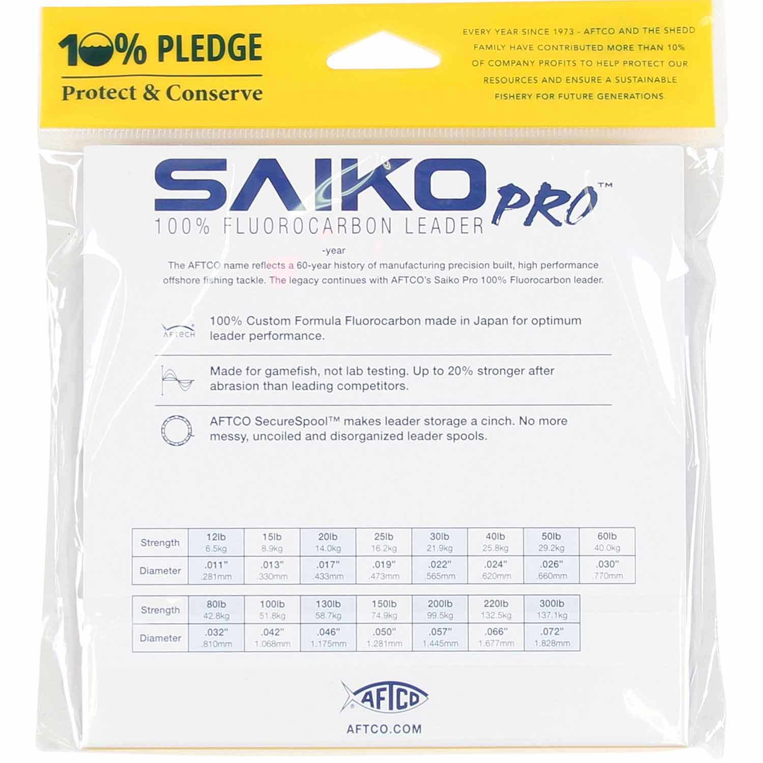 Saiko Pro Fluorocarbon Leaders, Clear