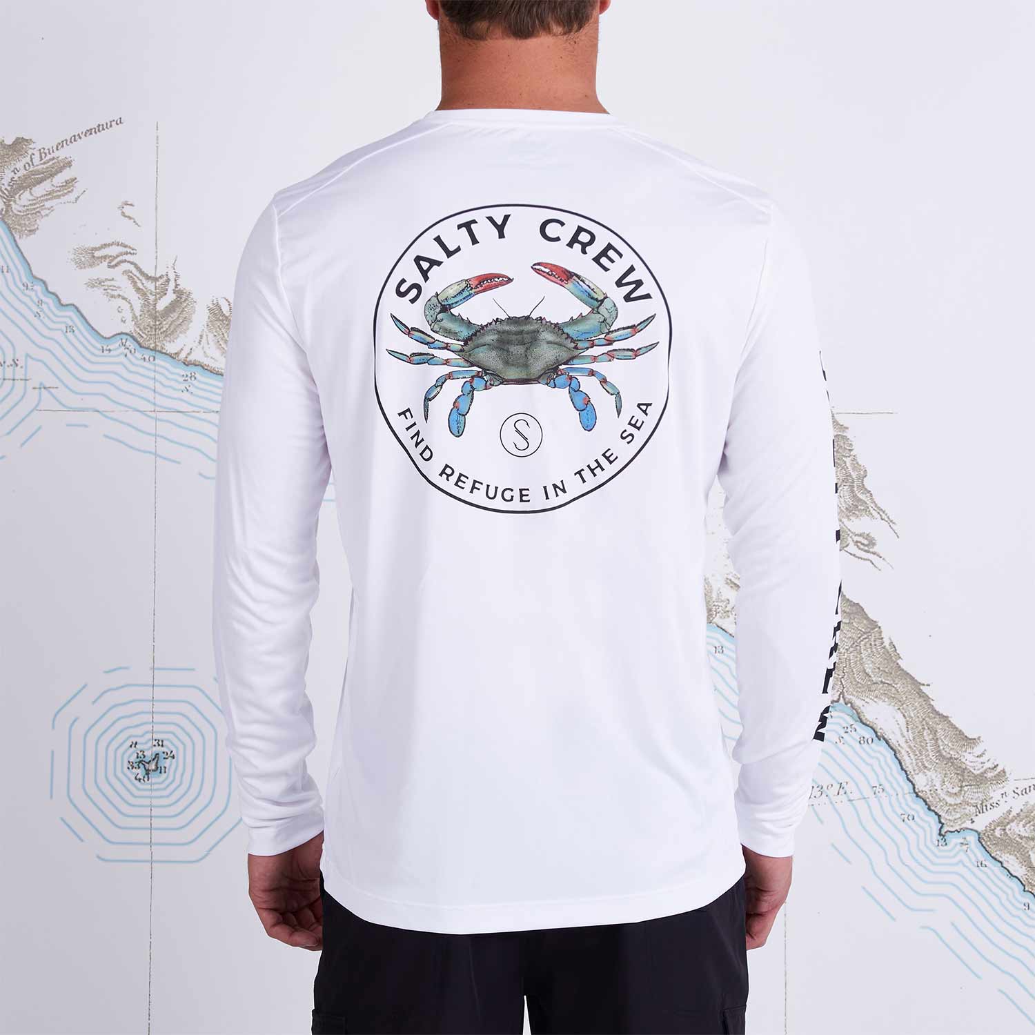 Salty Crew Men's Long Sleeve Sunshirt Marine Blue