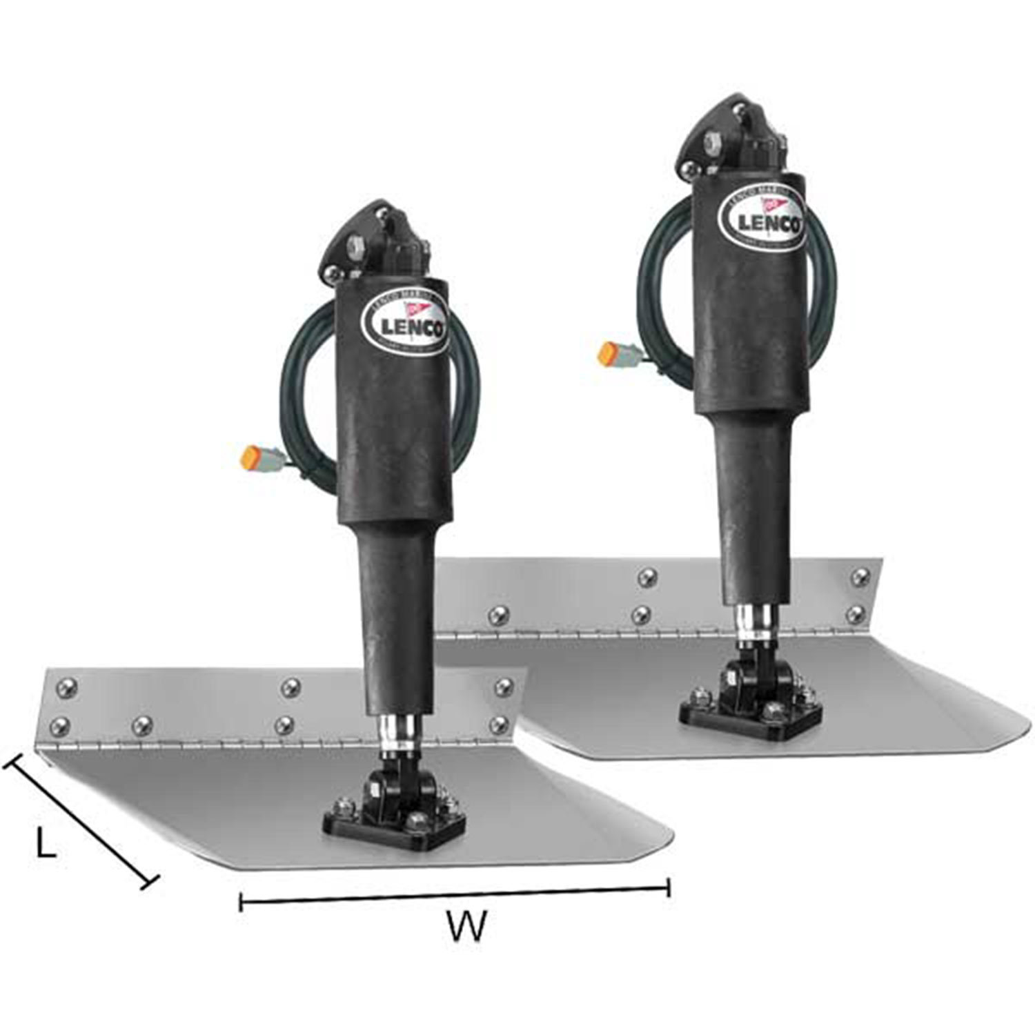 LENCO MARINE Standard Mount Trim Tab Kit - 12