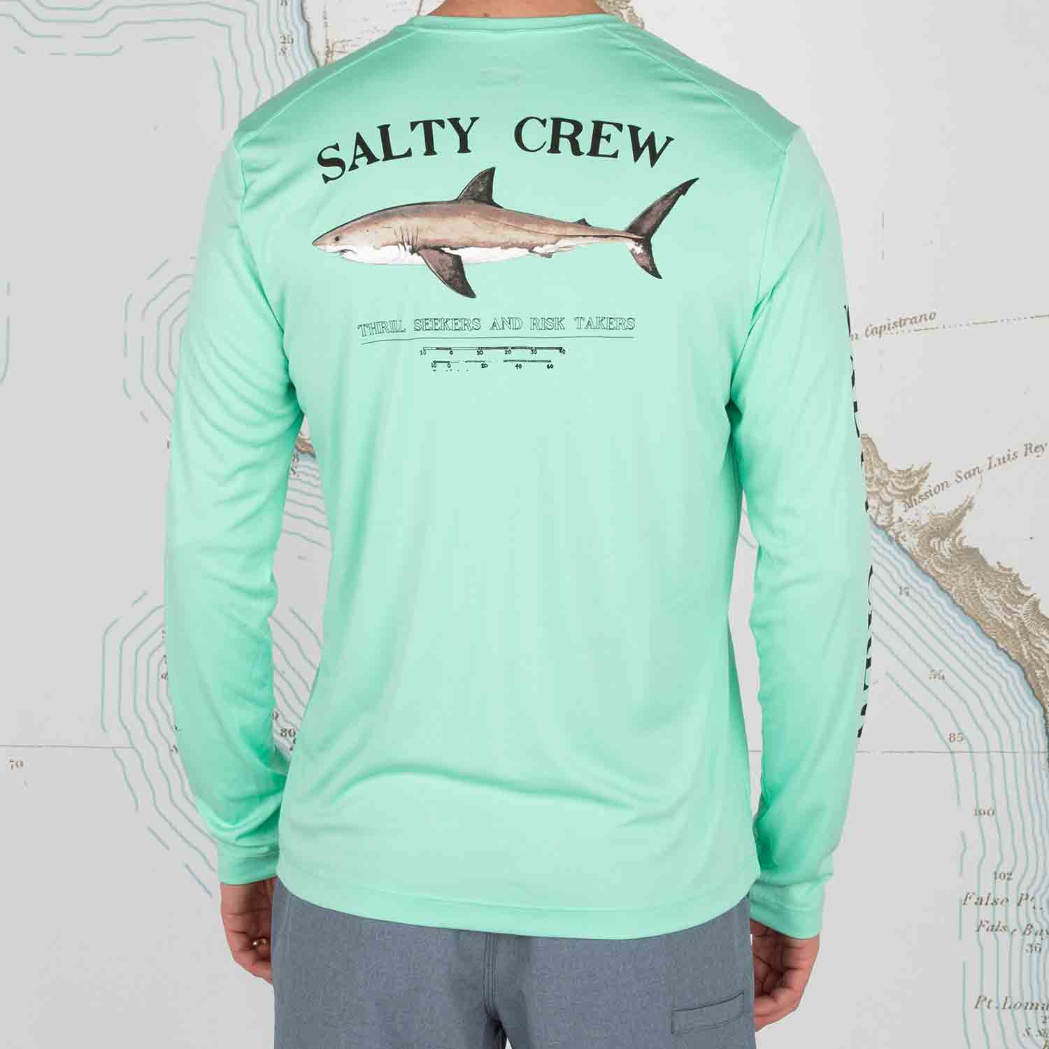 Salty Crew Bruce Long Sleeve Sunshirt Light Blue / XXL