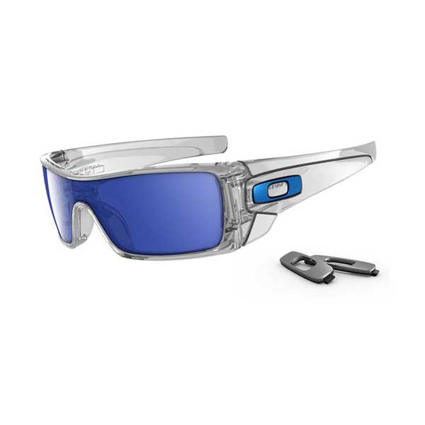 OAKLEY Batwolf Sunglasses Clear Frames with Ice Iridium Lenses West Marine