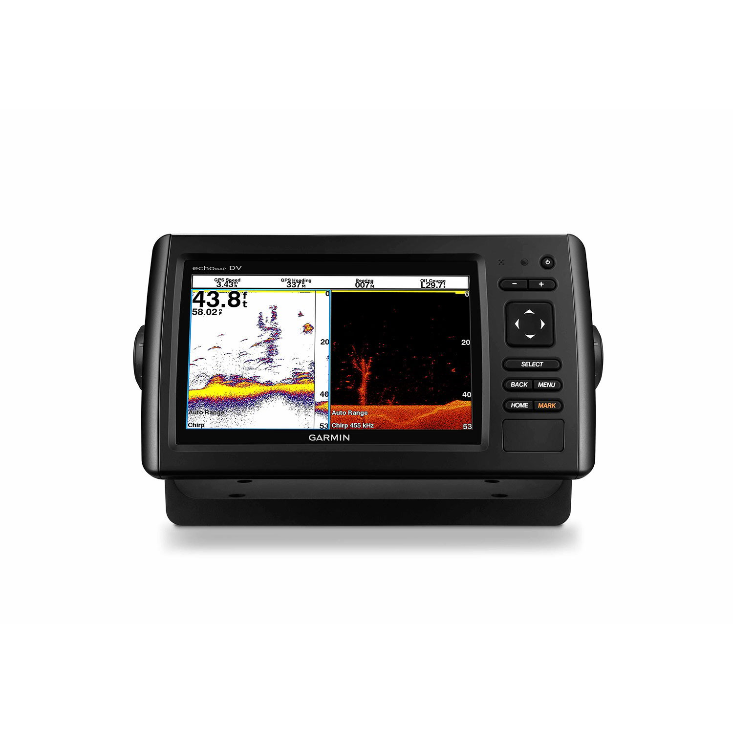 GARMIN echoMAP CHIRP 74dv Fishfinder/Chartplotter with GT23-TM ClearVü ...