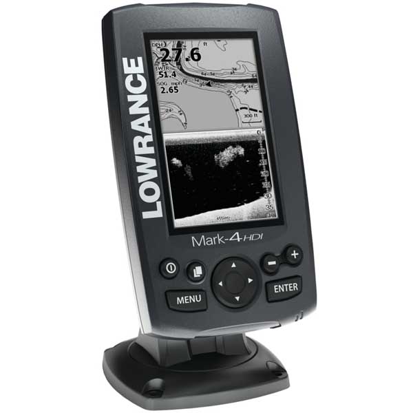 LOWRANCE Mark-4 HDI Fishfinder/Chartplotter Combo with 50/200 455 ...