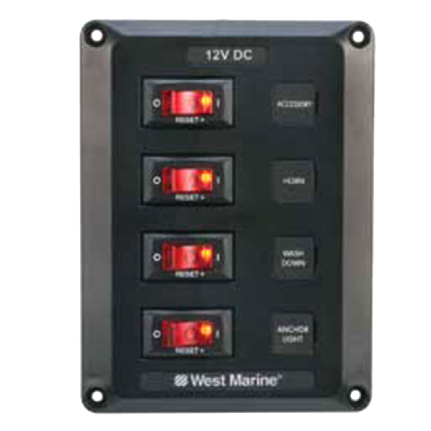 WEST MARINE 4Circuit DC Electrical Panel West Marine