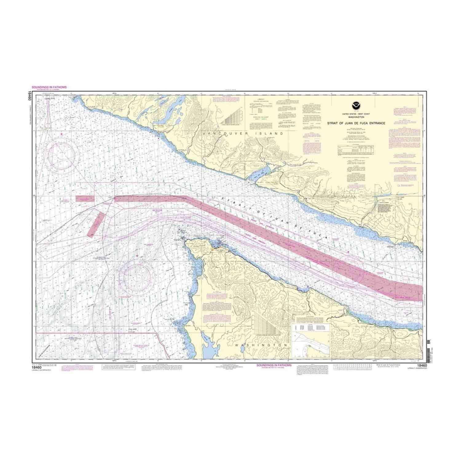 Recreational Waterproof Chart Strait Of Juan De Fuca Entrance West   16643934 1500 