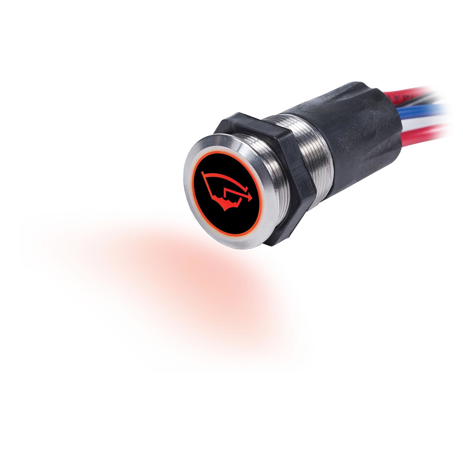 0-597-15  12V 10A Red Illuminated On-Off Push-Pull Switch