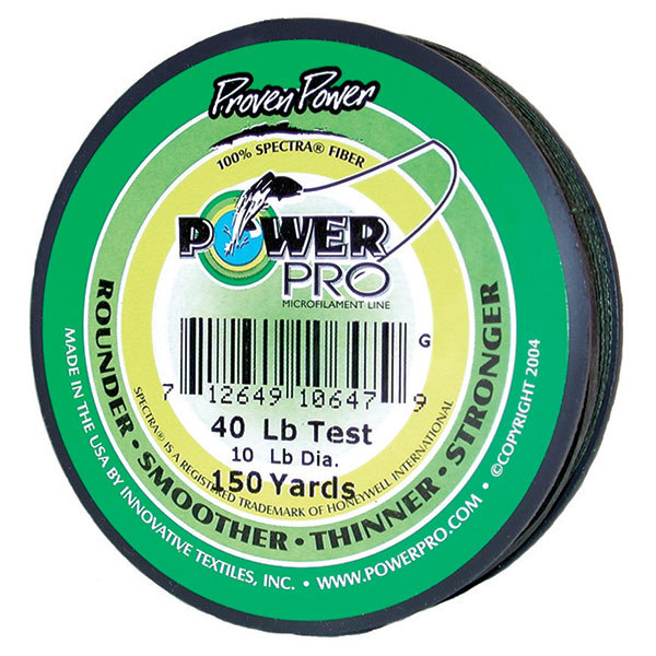 POWER PRO Spectra Braided Fishing Line, 80Lb, 150Yds, Green